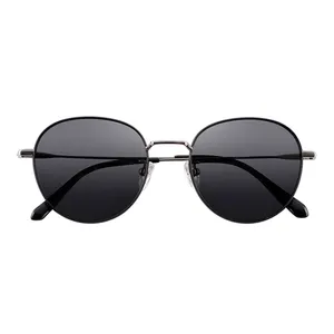 De alta calidad de moda Unisex Retro Marco de titanio gafas de sol