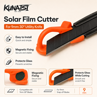 Guide de découpe de film PPF KUNAISI pour vitres, outil de découpe de vinyle plastique, limiteur de précision pour couteau de découpe pour l'habillage automobile