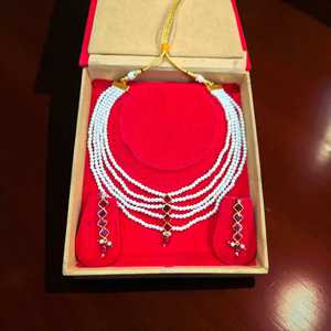 Look chic perle perle et vert petites perles collier de pierre bijoux artificiels à bon prix du fournisseur indien - Product Image 1