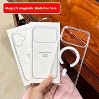 Étui transparent en acrylique à aspiration magnétique anti-rayures pour objectif d'appareil photo, compatible iPhone 18 Pro Duo 17 16 15 14 Pro Max, avec boîte de vente au détail