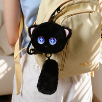 Neuer KI-Superweicher Plüsch-Katzen-Schlüsselanhänger der 3. Generation mit emotionalen Augen, intelligentes Spielzeug mit PP-Baumwollfüllung