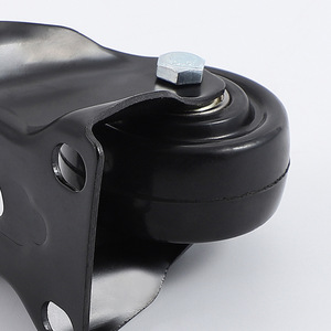 2 Inch Rubber Caster Wheel Plate Mount Silent Furniture Industrial Casters PP Material Plain Bearing Modern Design - Product Image 3