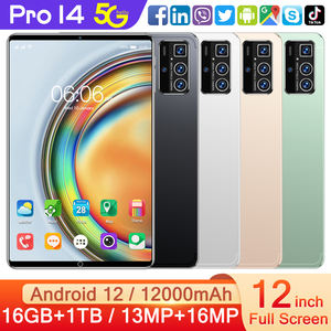 カスタムブランド12インチAndroidタブレットデュアルSIM 16GB + 1テラバイト教育用通話対応同等携帯電話 - Product Image 3