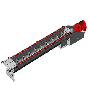 Powder granule conveyor automatic steel inclined round tube flexible screw conveyor screw feeder
