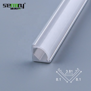 Profilé LED en aluminium pour bande lumineuse, profilé d'angle extrudé pour carrelage, bande de lumière LED en forme de canal - Product Image 3