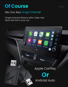 Black Metal 2 in 1 Wireless USB Carplay Android Auto Box for Car CarPlay Adapter Includes <b>Type</b>-<b>C</b> port - Product Image 3