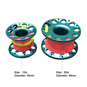 Özel Logo alüminyum alaşımlı 15M 30M parmak makarası dalış makara, dalış ekipmanları parmak Spool. - Product Image 4