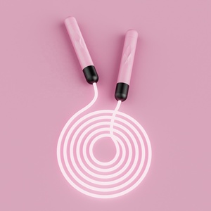 Cordes à <span class=keywords><strong>sauter</strong></span> lumineuses avec poignées confortables et LED pour l'entraînement sportif des filles et des garçons - Product Image 3
