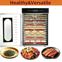 Déshydrateur alimentaire commercial à 16 plateaux pour cuisine, sécheur de fruits et légumes, machine à sécher le bœuf séché, en acier inoxydable SUS304, économe en énergie