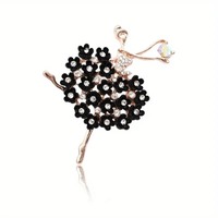 Broches de danseuse de ballet en cristal exquises, bijoux, épingles pour femme élégante, broche décorative pour costume, badges pour vêtements