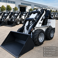 LIVRAISON GRATUITE CE EPA EURO5 Chargeuse compacte à roues 4x4 pour projets agricoles avec godet pour travaux de chargement en chantier