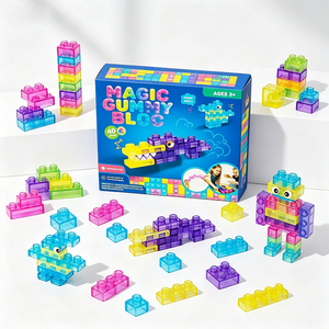 Rainbow TPE Bricks Kids <b>Squishy</b> Stacking Game Classroom Fine Motor Training Creative Spatial Reasoning Activity Toy - Product Image 1