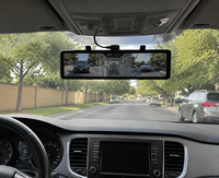 Caméra de tableau de bord à écran tactile 12 pouces avec 3 caméras (avant, arrière, intérieur) 2K, enregistreur de conduite DVR, moniteur de stationnement, capteur G, vue à 360° complète °