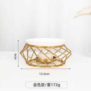 Metal Frame Essential Aroma Oil <b>Candle</b> Burner Ceramic Oil Burner Wax Melt <b>Warmer</b> Delicate Incense Burner - Product Image 5