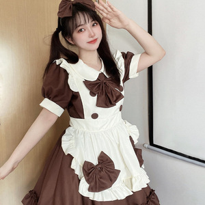 Disfraz de Sirvienta de Chocolate al por Mayor 2026, Disfraz de Sirvienta de <span class=keywords><strong>Café</strong></span>, Vestido <span class=keywords><strong>Lolita</strong></span>, Vestido <span class=keywords><strong>Lolita</strong></span> para Actuaciones Escénicas, Disfraz de Sirvienta, Estilo Chica Dulce - Product Image 1