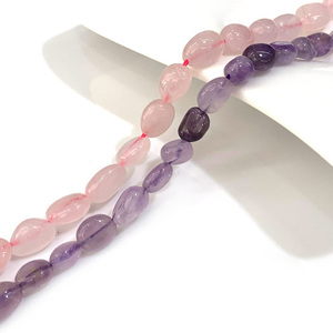 Collier et bracelet en perles de pierre <span class=keywords><strong>naturelle</strong></span>, pierres précieuses, perles irrégulières, pierres en vrac - Product Image 5