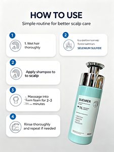 SUEMER Shampoo Antiforfora al 1% <span class=keywords><strong>di</strong></span> <span class=keywords><strong>Solfuro</strong></span> <span class=keywords><strong>di</strong></span> <span class=keywords><strong>Selenio</strong></span> 300ml, Controllo Oleosità, Cura del Cuoio Capelluto Pruriginoso e Scamosciato - Product Image 5