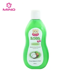 Özel etiket hindistan cevizi yağı organik bebek şampuanı bebek kremi
