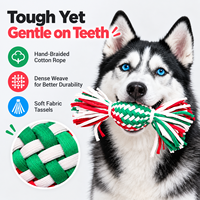 Jouet de Noël pour chien - Vente en gros de jouets à mâcher en corde pour chien, jouets en coton pour chiot, pour l'entraînement et le jeu interactif