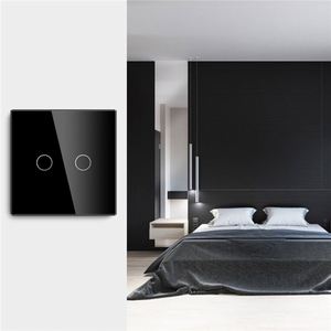 EU 2Gang 2 Way Màn Hình Cảm Ứng Gương <span class=keywords><strong>LED</strong></span> Điều Khiển Wifi Power Light Chuyển Đổi Lichtschalter Glasrahmen - Product Image 3