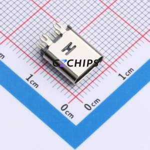UKHAATCAA USB Connector Bent Lead Through Hole Connector Type-C USB 3.1 Female Right Angle Insert - Product Image 1