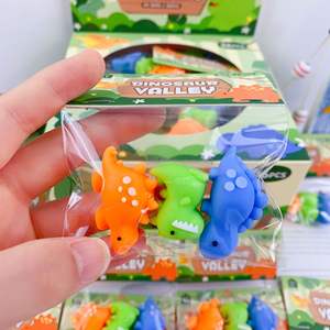 Aventure Dinosaur Valley 3D réaliste frais inodore écologique crayon gomme partage Pack mignon dessin animé 3D gomme - Product Image 3