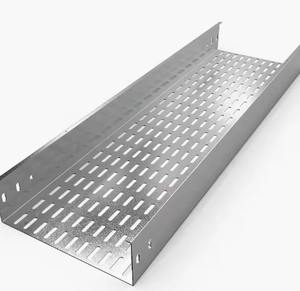 รางเคเบิลแบบขายส่ง ชุบกัลวาไนซ์แบบจุ่มร้อน SS316 รางเคเบิลอะลูมิเนียมเหล็กแบบมีรูระบายอากาศ รางเคเบิลแบบมีร่องสั่งทำพิเศษ - Product Image 3