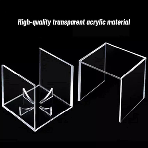 Hiện đại acrylic bóng chày trong suốt hiển thị hộp chống bụi và chống ẩm nhựa trang trí bộ sưu tập cơ sở hộp - Product Image 4