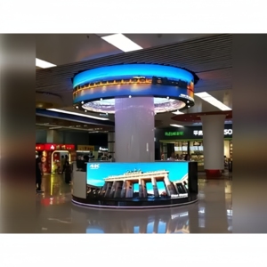 Pantalla LED Curva de Amplia Gama de Colores Pushunled, Video Wall Flexible para Publicidad Comercial de Autoservicio, P1.538 LED Flexible - Product Image 5