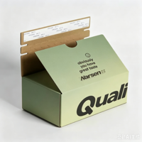 Boîte d'expédition en carton ondulé personnalisée avec bande détachable, impression personnalisée, auto-adhésive, pour envoi postal, emballage cadeau avec logo