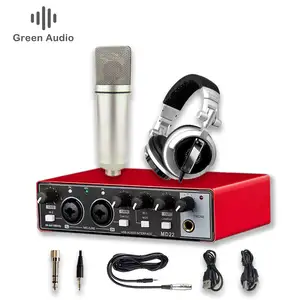 GAX-MD22P Grote Condensor Microfoon Kit Usb Audio Interface Creatieve Geluidskaart Met Geweldige Prijs