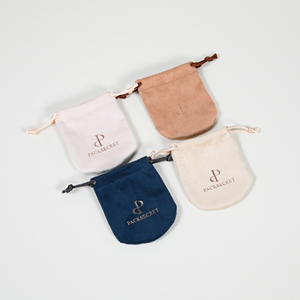 PackSecret OEM Personnalisé Pochettes en Daim Bleu Marine pour Bijoux, Sacs de Rangement et de Protection, Sacs à Cordon en Daim Personnalisés - Product Image 5