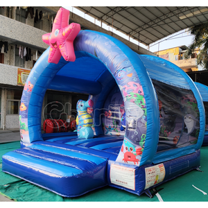 <span class=keywords><strong>Castillo</strong></span> Inflable Infantil con Temática del Mundo Marino, Color Azul, en Venta - Product Image 4