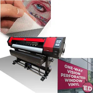 5 pés 4 pés 1.3m 1.6m 1.8m digital inkjet máquina one way visão perfurada janela gráfica etiqueta impressora