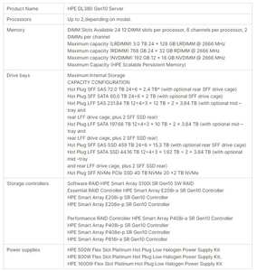 Serveur HPE <span class=keywords><strong>DL</strong></span> <span class=keywords><strong>380</strong></span> d'origine, neuf, avec processeur DL380 <span class=keywords><strong>Gen10</strong></span> 3204, 32 Go de mémoire DDR4, RAID P408i-a, 1,2 To, à bon prix - Product Image 4