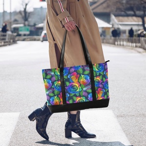 Wholesale Custom Print Ladies Travel Shoulder 15.4inch Messenger Laptop Hand <b>Bag</b> for Travel - Product Image 5