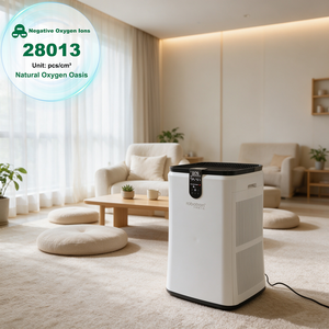 Máquina de Iones de Oxígeno Negativos con Pantalla Digital y Control Táctil, Humidificación para Uso Comercial y Doméstico - Product Image 1