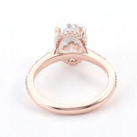 Bague de fiançailles en or massif 14k 18k avec diamant de laboratoire pour homme et femme, certifiée IGI GIA, 2ct 3ct VVS, bijoux en diamant de laboratoire sur mesure
