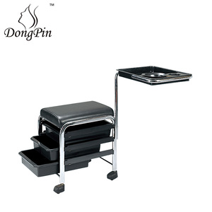 Carrito de Salón de Belleza Dongpin 40x40x70 cm, 3 Niveles con Cajones y Taburete para Peinado y Almacenamiento - Product Image 2