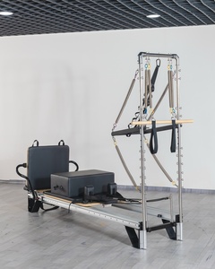 Machine de Pilates Reformer portable et réglable en aluminium blanc LUMINE avec barre de repose-pieds <span class=keywords><strong>pour</strong></span> l'<span class=keywords><strong>exercice</strong></span> corporel - Product Image 6