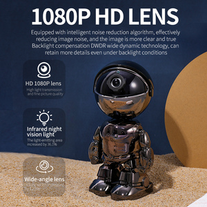 Yikoo Hotsale Alta Qualidade Bonito Robô Segurança CCTV Câmera 720P 1080P Inteligente <span class=keywords><strong>IP</strong></span> Movimento Rastreamento Robô Câmera de Rede WiFi - Product Image 3