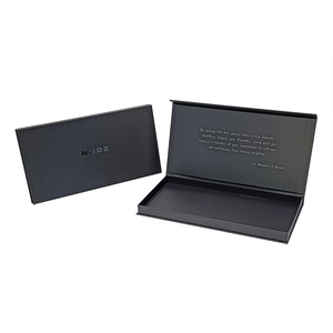 กล่องของขวัญแม่เหล็กสีดำพิมพ์ลายตามสั่งสุดหรู พร้อมฝาปิดแม่เหล็ก - Product Image 1