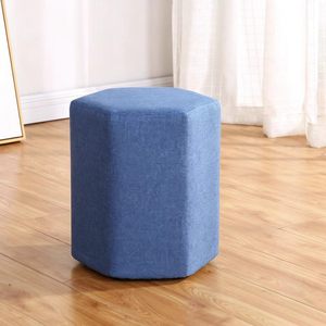 Modern Living Room <b>Bedroom</b> Fabric Footstool Hexagon Light Weight Ottoman <b>Stool</b> Office Lobby Waiting Sofa <b>Stool</b> - Product Image 1