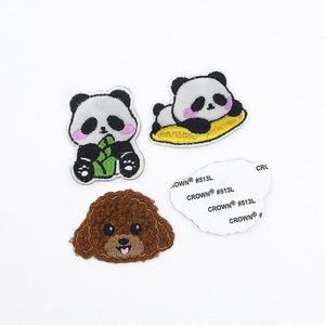 แผ่นปะติดรูปสัตว์น่ารัก หมา หมีแพนด้า แบบเย็บติดเสื้อผ้า กระเป๋า สำหรับตกแต่ง - Product Image 4