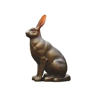 제조업체는 다양한 대형 정원 동상 토끼 동상 조각 청동 춤추는 토끼 동상