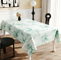 Nappe de table florale de luxe en PU, tailles personnalisables, motifs imprimés, imperméable, anti-taches, torchon de protection minimaliste pour la maison