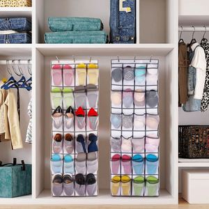 High Quality 24-Pocket Over the Door Closet Hanging Organizer Fabric <b>Shoe</b> Rack - Product Image 3