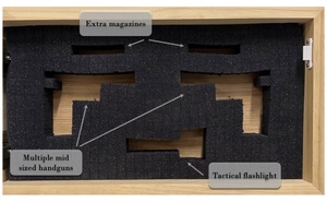 Armoire à armes en bois, décoration murale pour oiseaux, coffre-fort dissimulé pour ranger votre arme en toute sécurité à la vue de tous, meuble de rangement dissimulé avec tiroir - Product Image 5