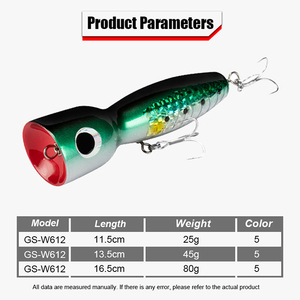GS Precios al por mayor 25g 45g 80g Señuelo de pesca grande Popper de madera Señuelo de pesca Popper Señuelos de curricán de <span class=keywords><strong>agua</strong></span> <span class=keywords><strong>salada</strong></span> - Product Image 2
