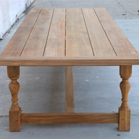 Meubles d'intérieur ou d'extérieur, table à manger carrée moderne en bois de luxe, couleur marron